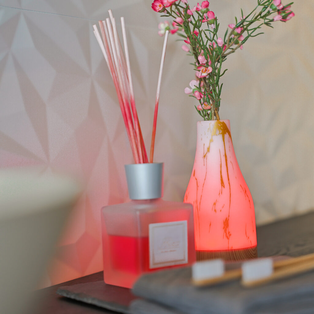 Rode verlichting ledkaarsen dorsetto rood
